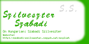 szilveszter szabadi business card